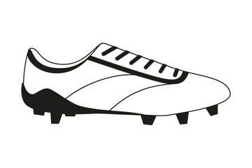 Black and white flat soccer boots.