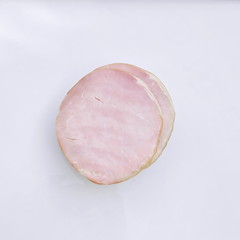 sandwich and ham on a light background