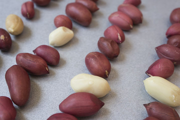 peanuts cleaned among untreated