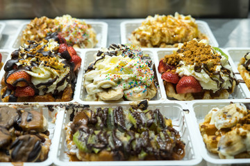 Belgian Waffles in Grand Place, Bruxelles, Belgium