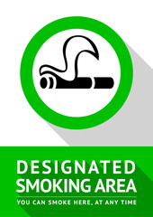 Smoking place poster