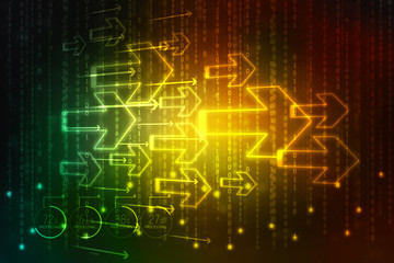 Obraz premium 2d illustration technology background