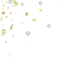 Floral Spring and Summer Vector Wallpaper with Flowers, Leaves, Butterflies, Green Branches. Easter, Mother's Day, 8 March, Birthday, Wedding Background for Banners, Cards, Posters, Invitations.