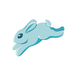 Baby rabbit jumping vector illustration