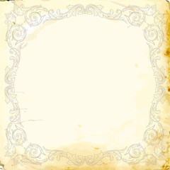 Vector baroque of vintage elements for design. 