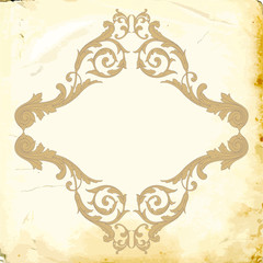 Vector baroque of vintage elements for design. 