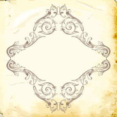 Vector baroque of vintage elements for design. 
