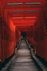 Japanese shrine stairs downstairs