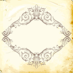 Vector baroque of vintage elements for design. 
