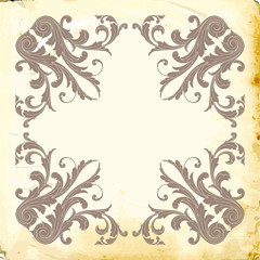 Vector baroque of vintage elements for design. 