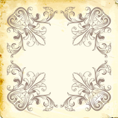 Vector baroque of vintage elements for design. 