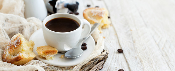 Italian coffee set for breakfast
