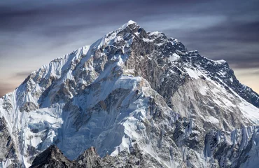 Photo sur Plexiglas Lhotse Mount Nuptse view from Everest Base Camp, Nepal Himalayas