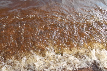 water texture orange foam background abstraction