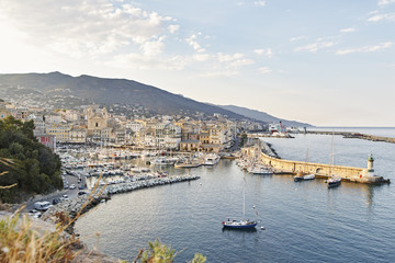 Fototapeta na wymiar Bastia Port, Corsica France