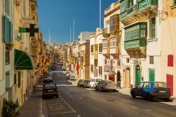 Colorful street in Malta