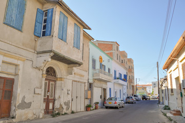 Fototapeta na wymiar cyprus streets and houses