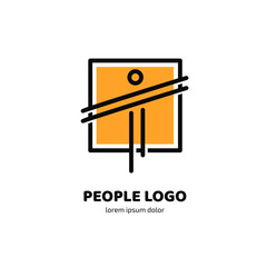 Fototapeta premium Logo design abstract people vector template.