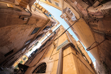 Blick in den Himmel mit veränderte Perspektive