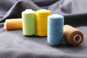 sewing thread on fabric.