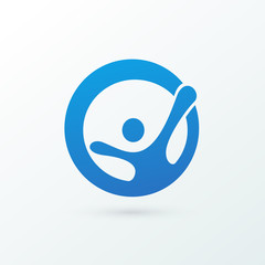 Fototapeta premium Logo design abstract people vector template.