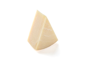 Fresh Piece of Cheese on white background .