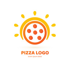 Logo design abstract italian food vector template.