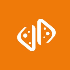 Logo design abstract italian food vector template.