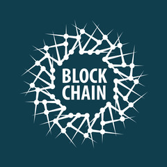 Vector logo blockchain