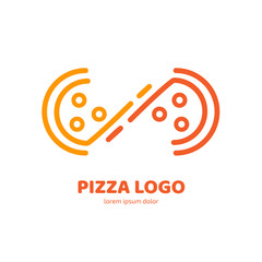 Logo design abstract italian food vector template.