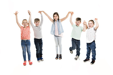 Obraz premium Group Of Young Children In Studio