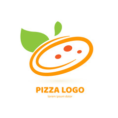 Logo design abstract italian food vector template.
