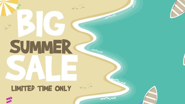 Animation of big summer sale