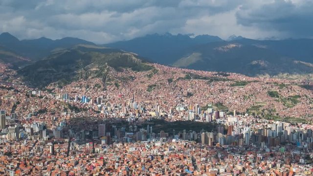 Timelapse of the city of La Paz, Bolivia