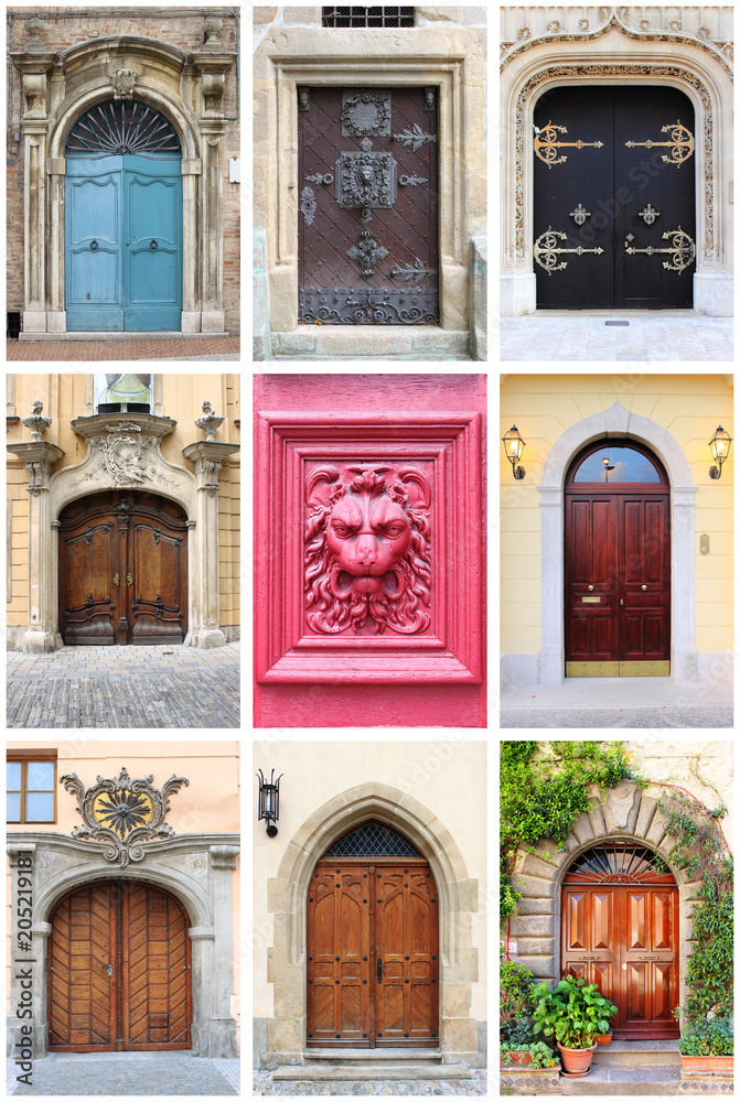 Wall mural Renaissance front doors