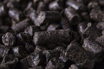 Pellets - new environmentally friendly fuel, close-up
