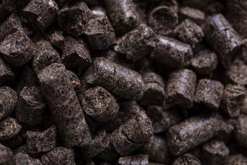 Pellets - new environmentally friendly fuel, close-up
