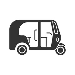 Auto rickshaw glyph icon