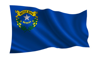 Flag of the state Nevada. A series of "flags of the United States of America" 