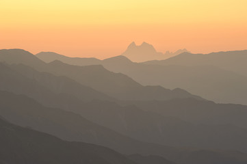 Fototapeta na wymiar Mountain silhouette