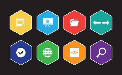 Web Development Infographic Icon Set