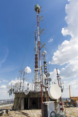 elecommunication mast TV antennas wireless technology