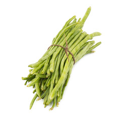 Heap of Green Beans Also Called Snap Beans or String Beans isolated on White Background
