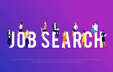 Job search. Horizontal banner.