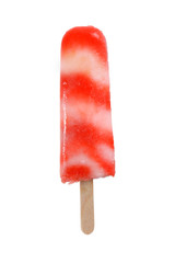 isolated strawberry and vanilla popsicle
