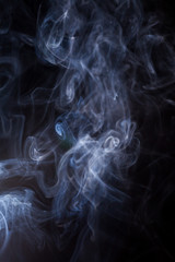 Smoke on a black background.