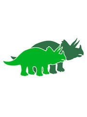 Triceratops paar liebe pärchen 2 freunde team hörner silhouette schwarz umriss dino dinosaurier saurier clipart comic cartoon design