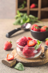 Delicious strawberry ice cream