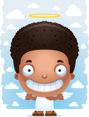 Cartoon Boy Angel Smiling