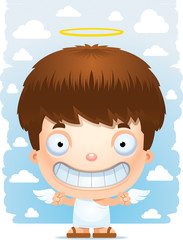 Cartoon Boy Angel Smiling